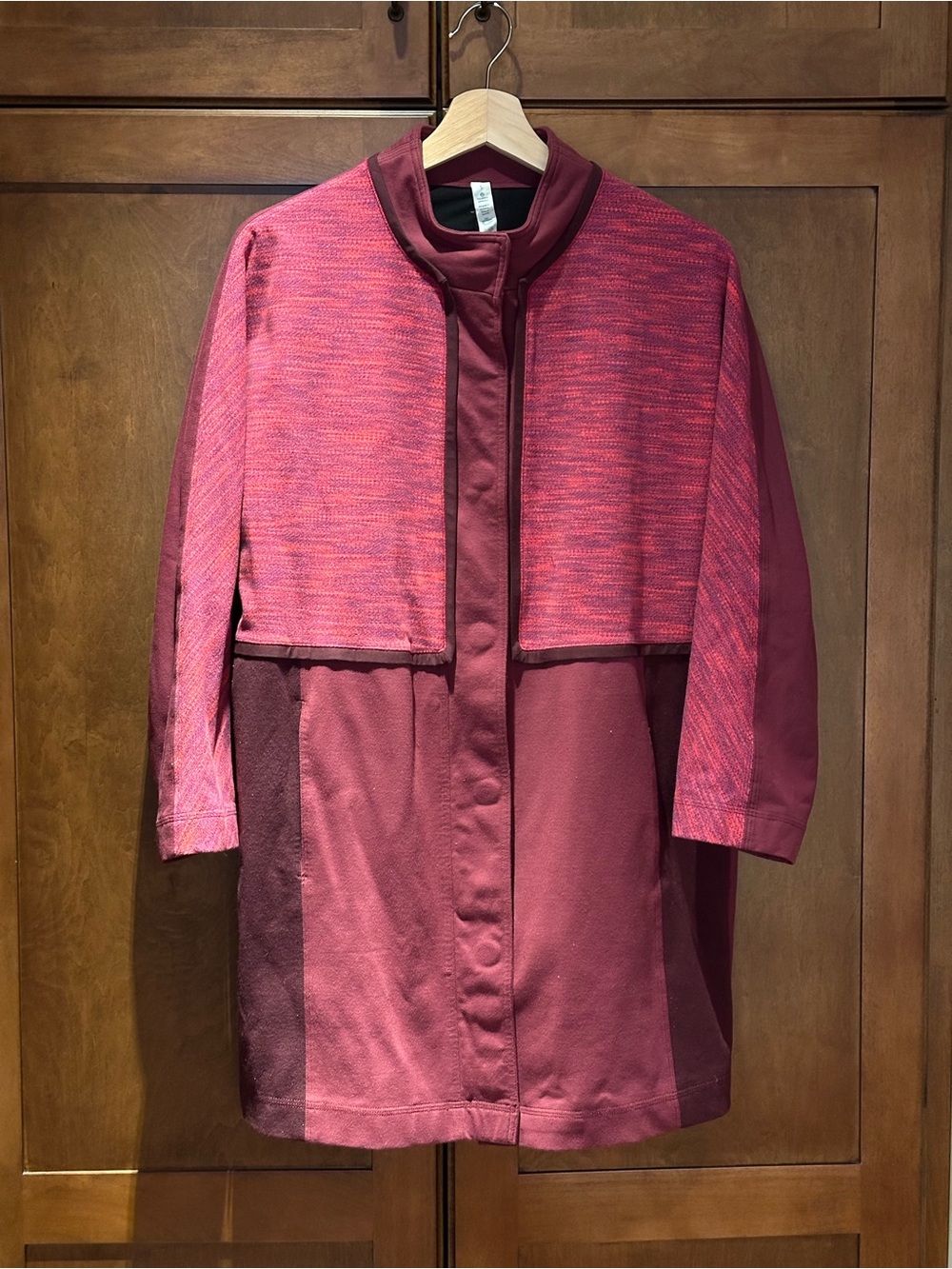 LULULEMON Maroon Cocoon Car Coat - Women's S